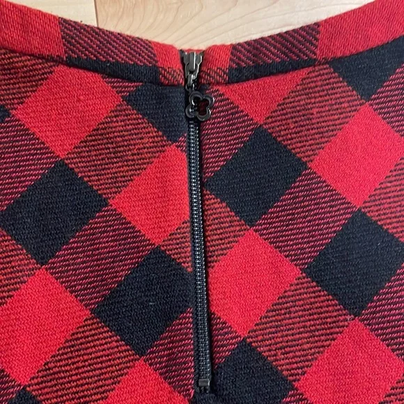 ❤️Sale 2/$40 Pink tartan red plaid wool circle skirt size 0 - Picture 7 of 7